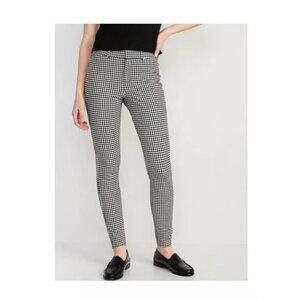 Plus-Size 22 Old Navy Hi-Waist Pixie Ankle Pants Black/White Houndstooth New NWT